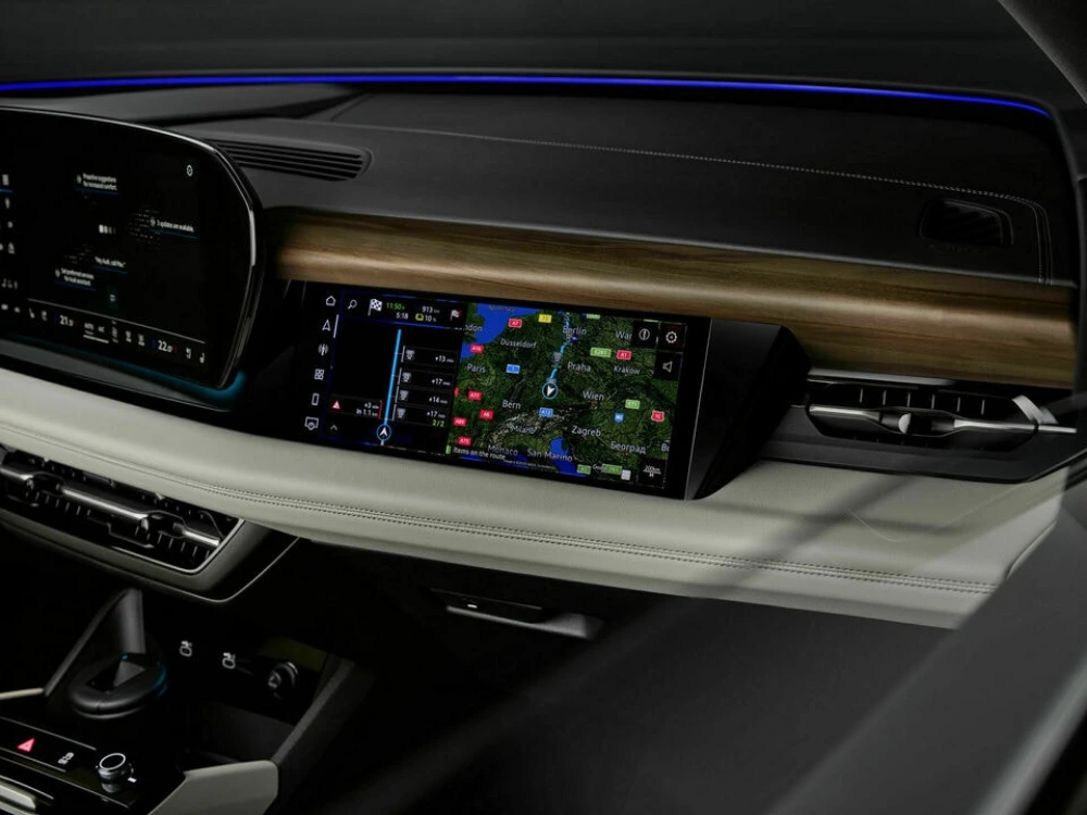 wnętrze samochodu audi q6 e-tron